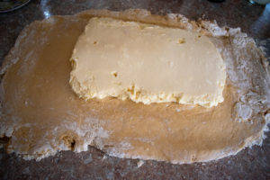 butter in croissant dough