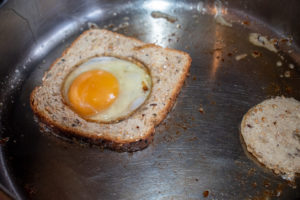 eggs in a nest cooking