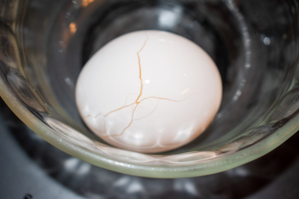 waterglass egg cracked