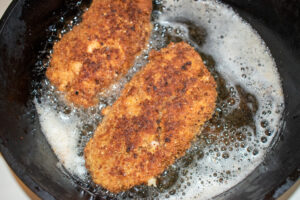 frying chicken cordon bleu