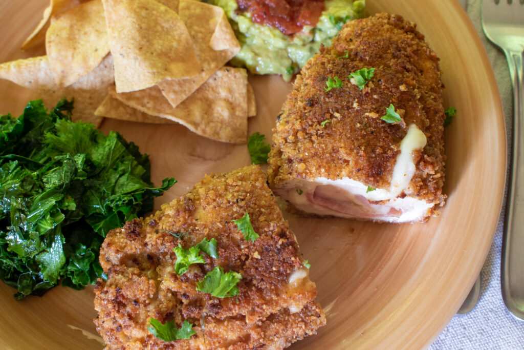 Chicken Cordon Bleu plated